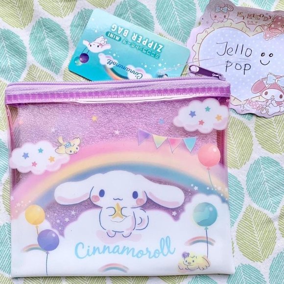 sanrio Handbags - Sanrio cinnamoroll zipper cosmetic mask makeup pouch bag
